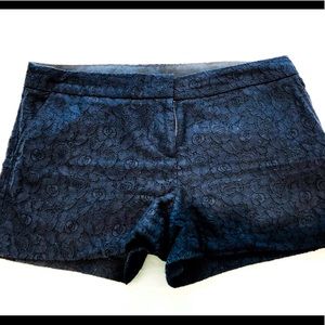 Kenar Navy Blue Lace Shorts